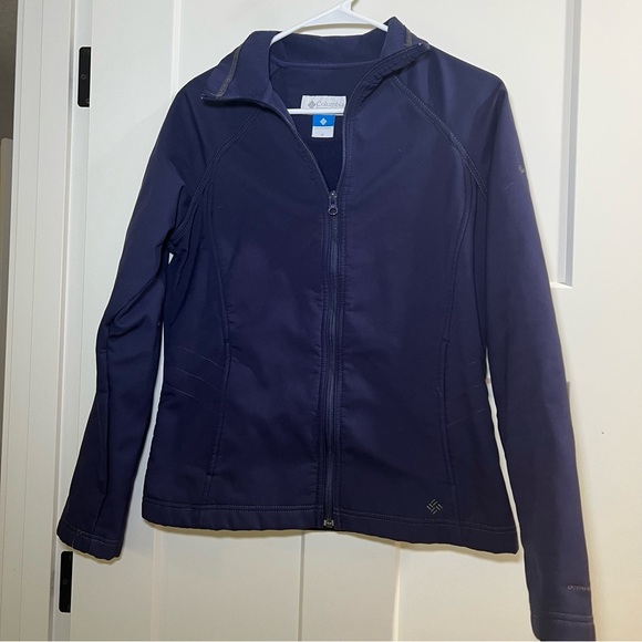 Columbia OMNI-SHIELD Jacket Women's Full Zip Softshell Fleece Navy Blue Size M - Picture 1 of 8